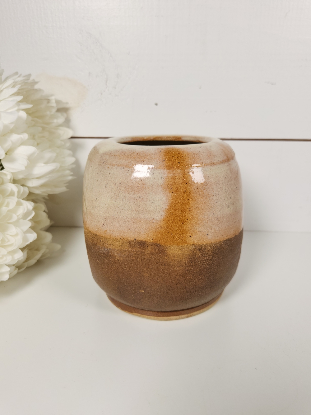 Vintage Rustic Signed Studio Pottery Vase 5.5" | Organic Home Decor | Art Vessel
